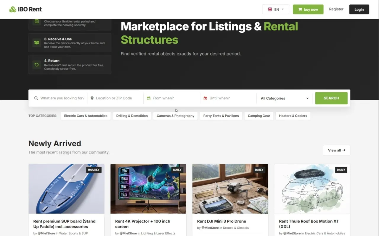 Ibo Rent Theme – Премиум теми